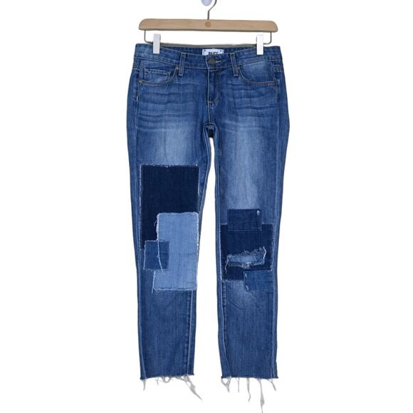 PAIGE Womens 24 Jimmy Jimmy Skinny Patch Front Jeans - Picture 1 of 11